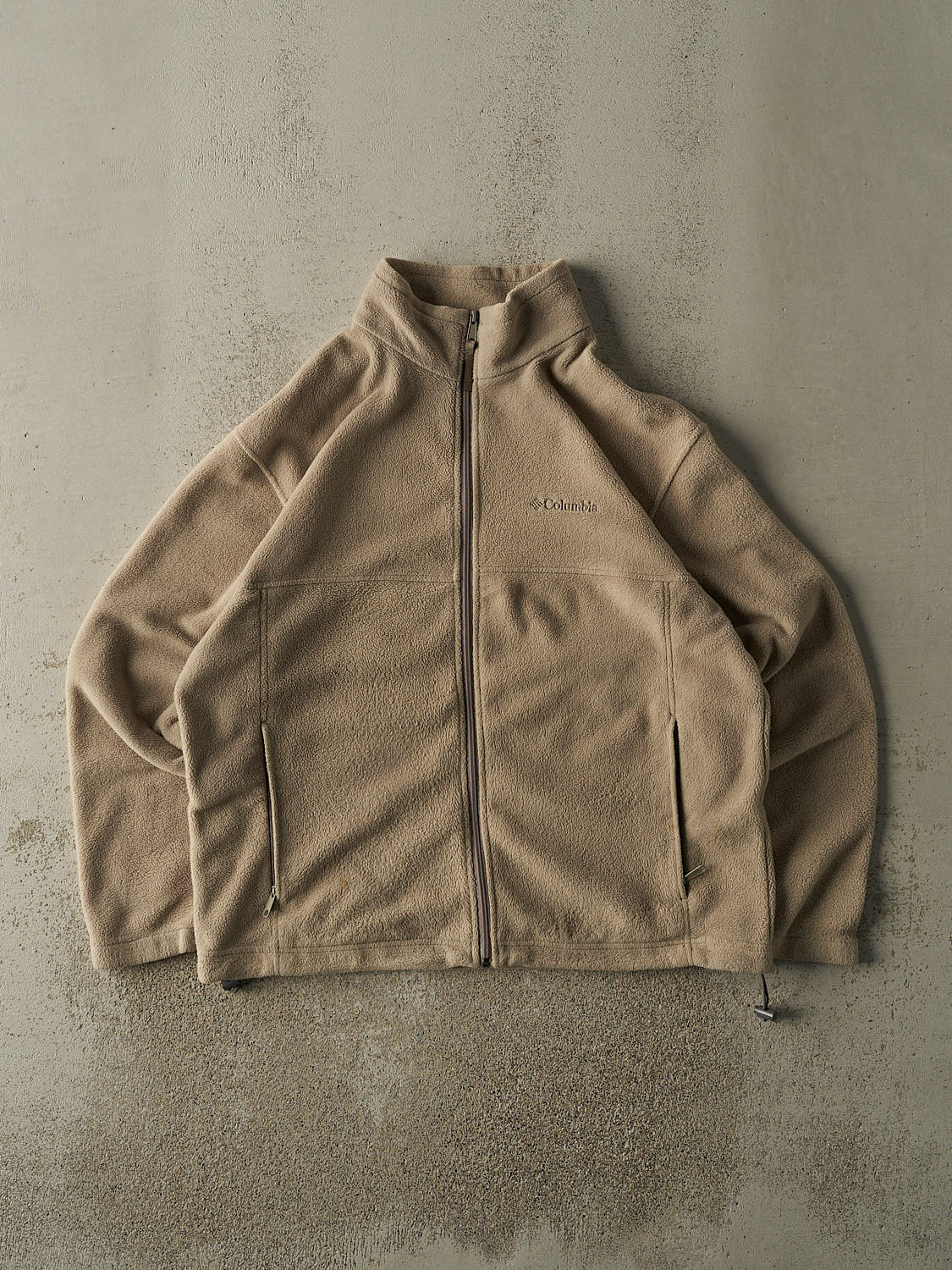Vintage 90s Beige Columbia Zip Up Fleece (L/XL)
