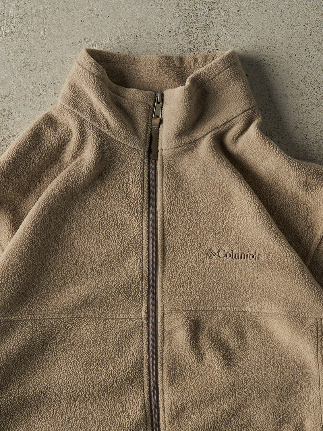 Vintage 90s Beige Columbia Zip Up Fleece (L/XL)