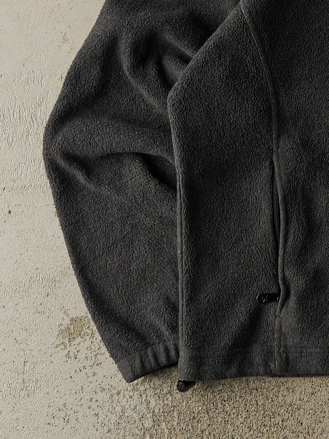 Vintage 90s Charcoal Grey Columbia Embroidered Zip Up Fleece (M/L)