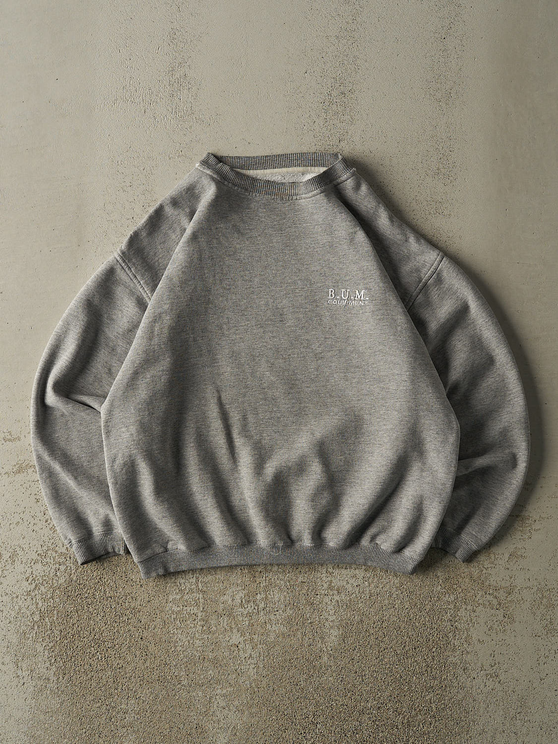 Vintage 90s Grey Bum Equipment Embroidered Crewneck (M/L)