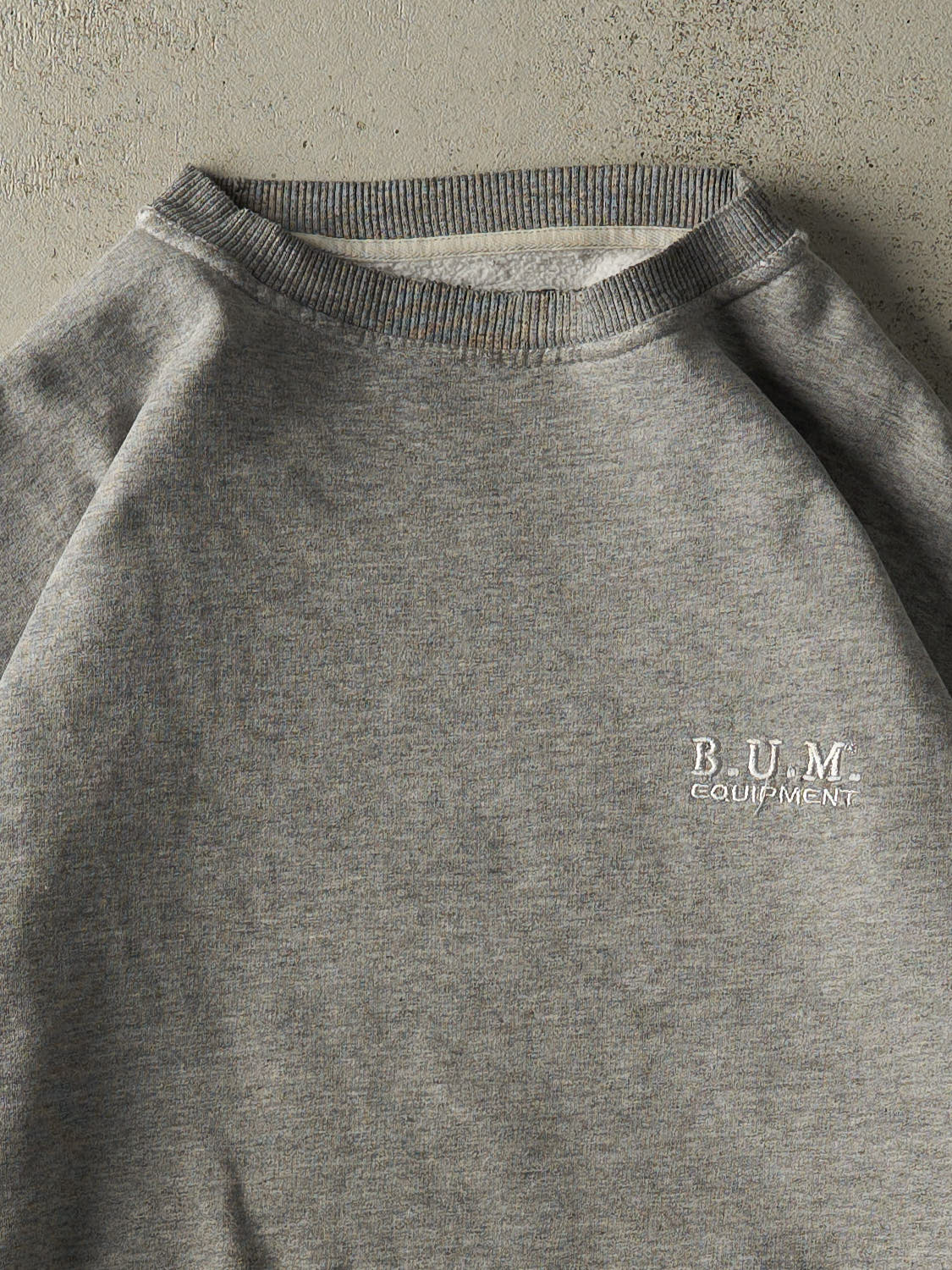 Vintage 90s Grey Bum Equipment Embroidered Crewneck (M/L)