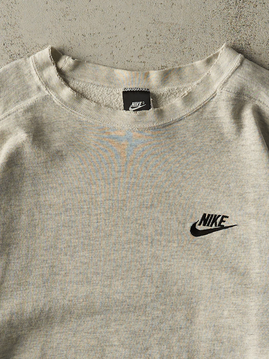 Vintage Y2K Heather Grey Nike Embroidered Crewneck (M)