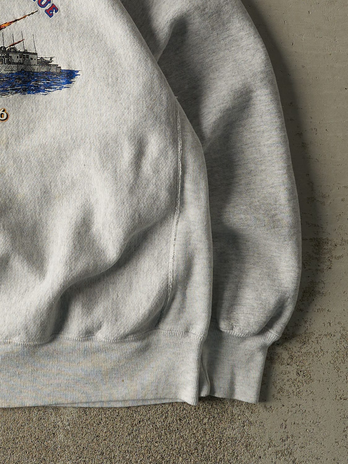 Vintage 90s Heather Grey USS Clifton Sprague Crewneck (L/XL)
