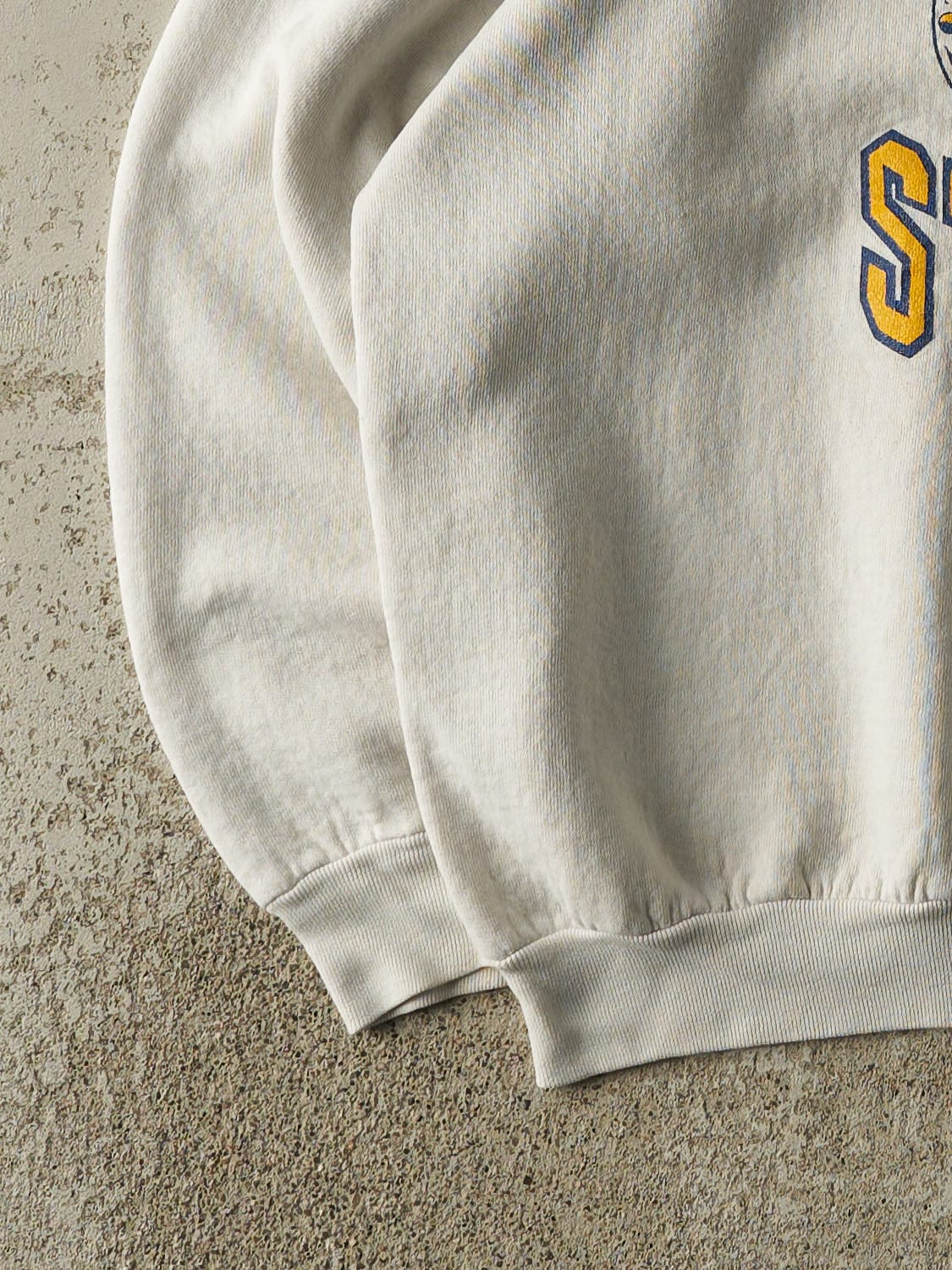 Vintage 80s White Mulligan State University Crewneck (M/L)