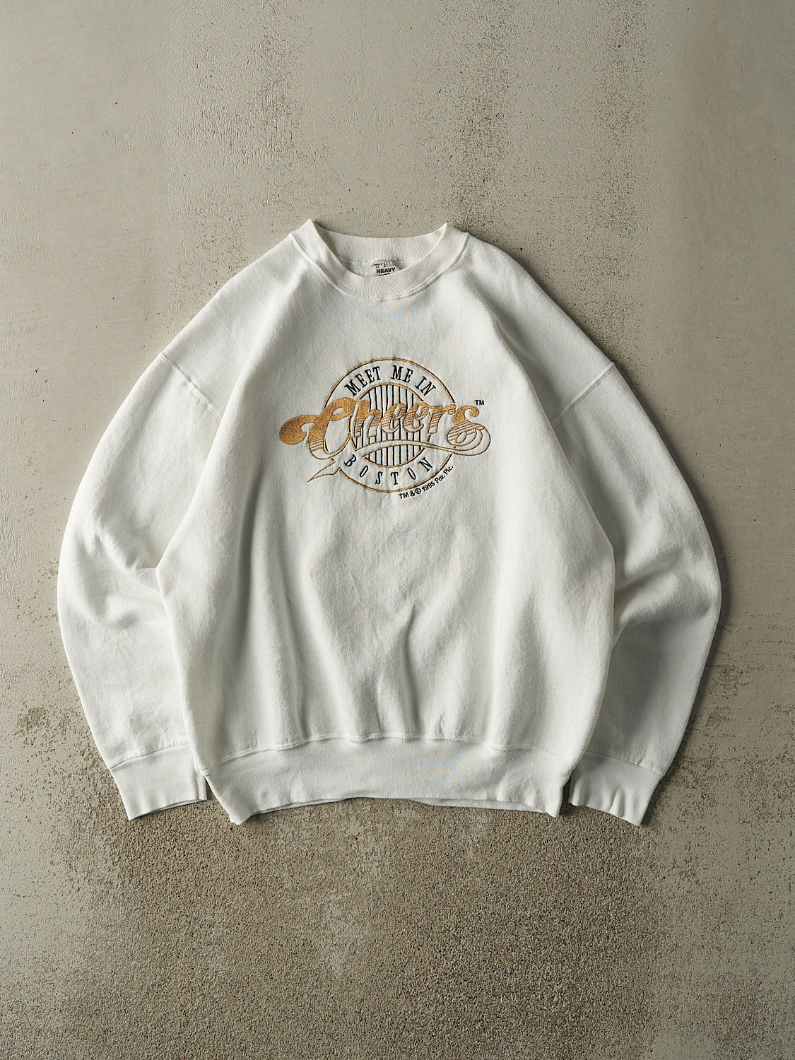Vintage 95' White Cheers "Meet Me In Boston" Crewneck (L/XL)