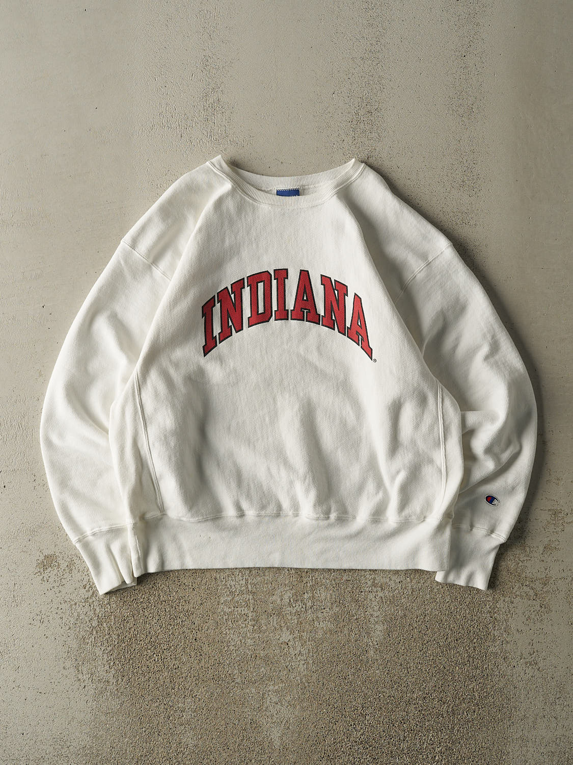 Vintage 90s White Indiana University Champion Crewneck (L/XL)