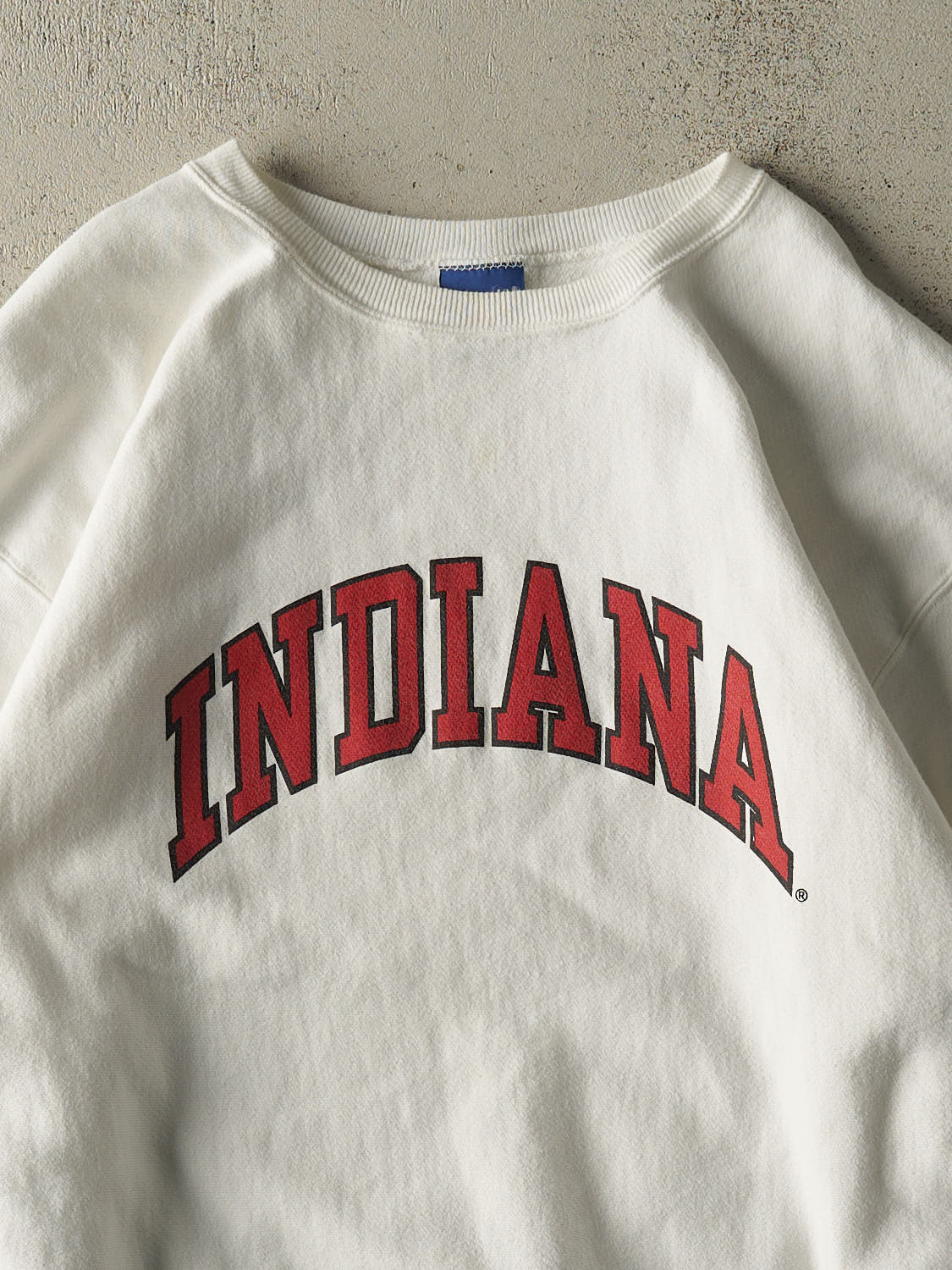 Vintage 90s White Indiana University Champion Crewneck (L/XL)
