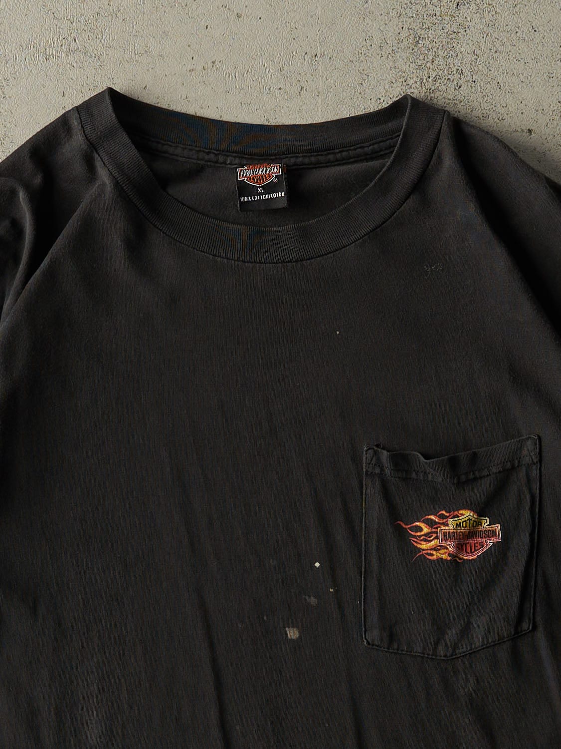 Vintage 99' Black Harley Davidson Pocket Tee (XL/XXL)