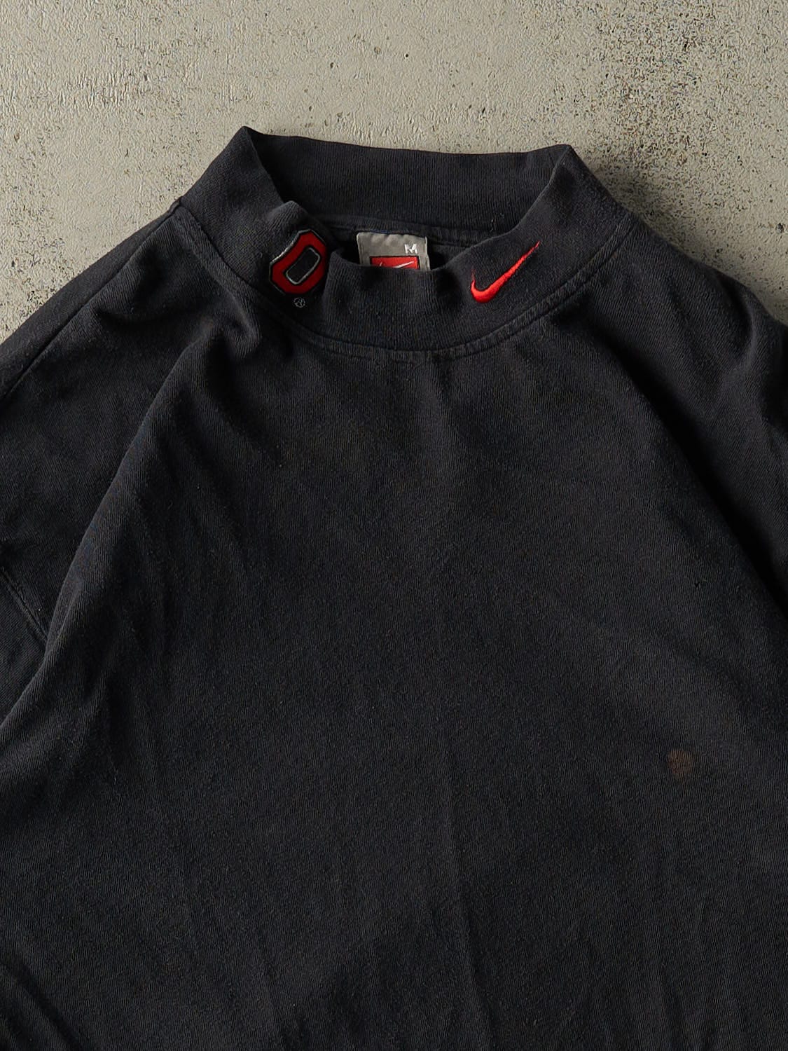 Vintage 90s Black Nike Ohio State Mock Neck Long Sleeve (L)
