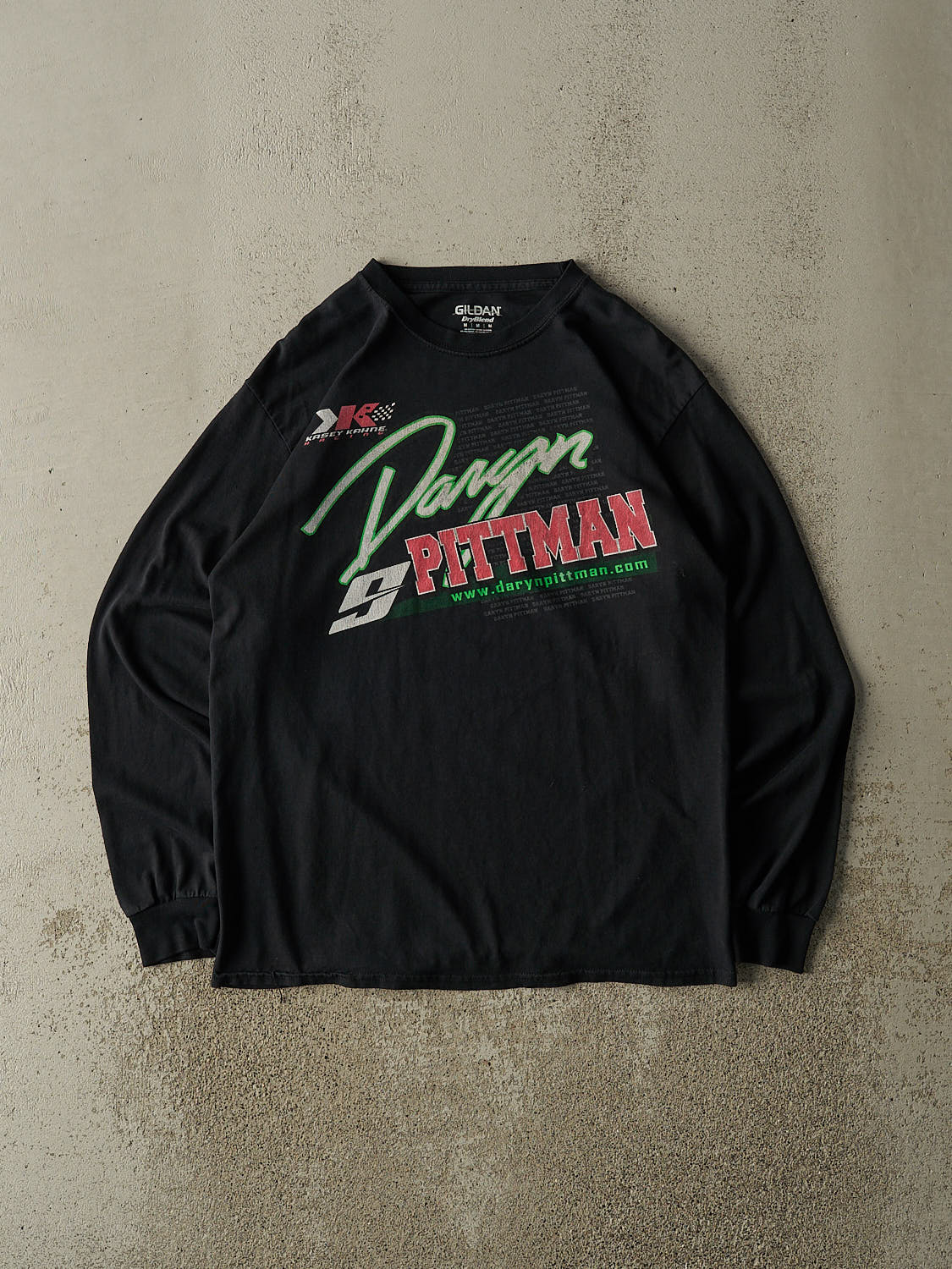 Vintage Y2K Black Daryn Pittman Racing Long Sleeve (M/L)