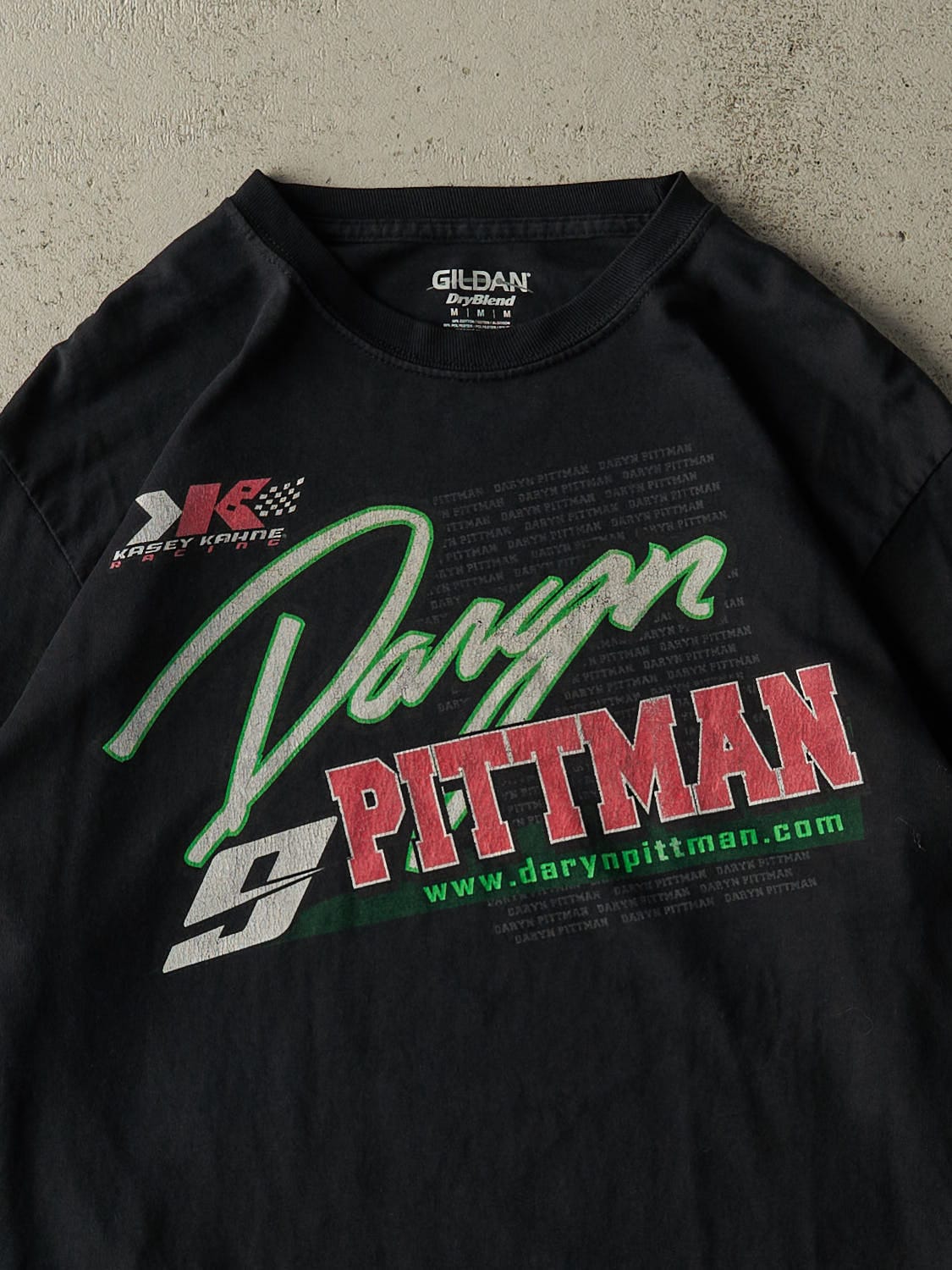 Vintage Y2K Black Daryn Pittman Racing Long Sleeve (M/L)