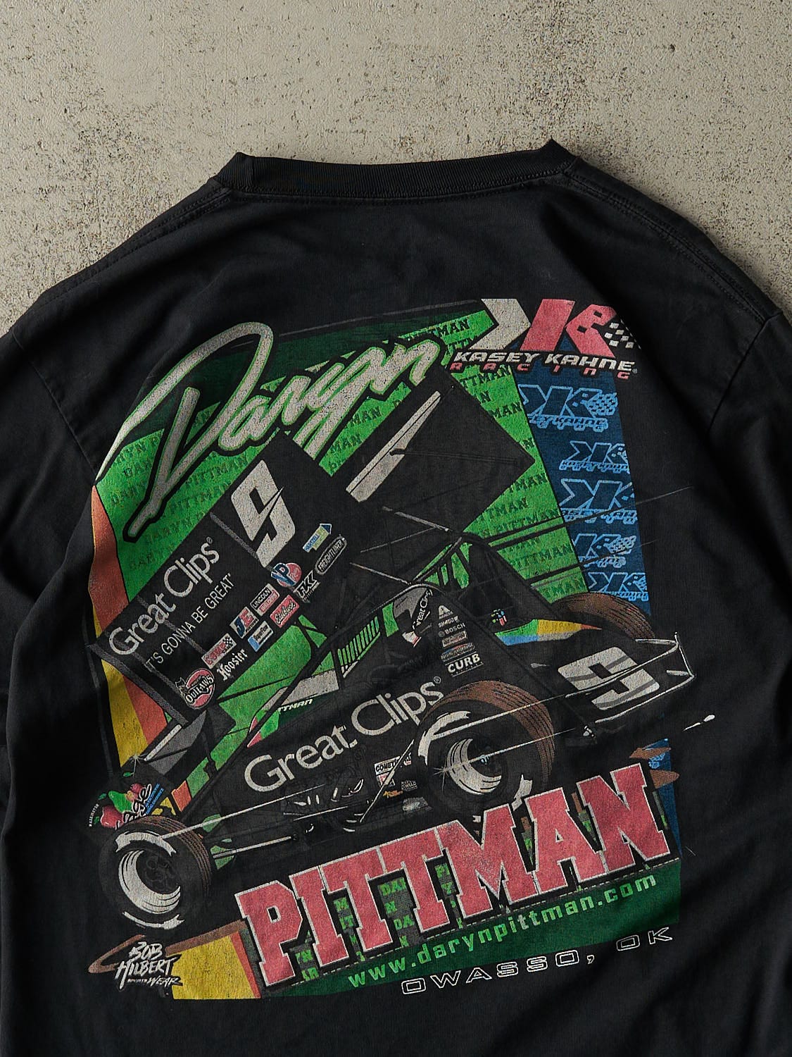 Vintage Y2K Black Daryn Pittman Racing Long Sleeve (M/L)