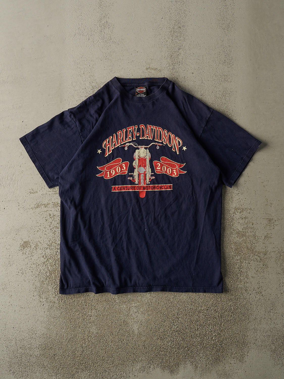 Vintage 03' Navy Blue Harley Davidson North Hampton Tee (L/XL)