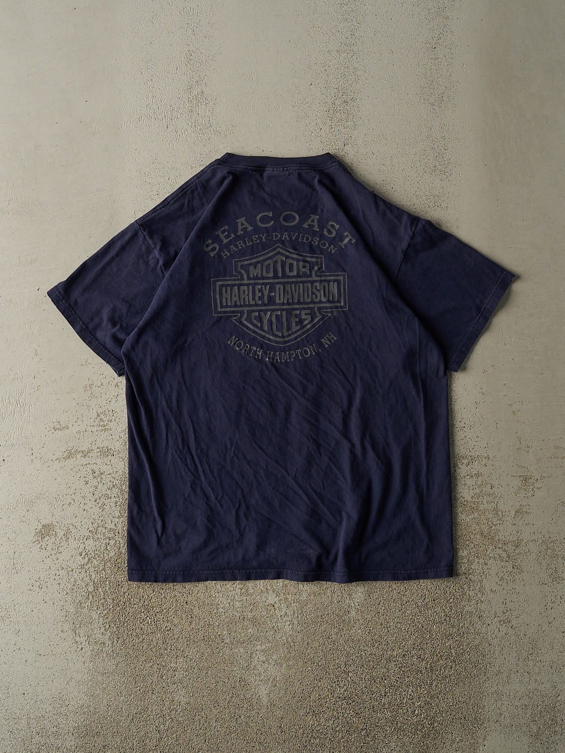Vintage 03' Navy Blue Harley Davidson North Hampton Tee (L/XL)