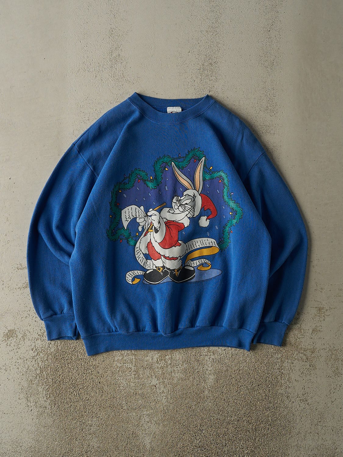 Vintage 95' Blue Bugs Bunny Holiday Crewneck (L/XL)