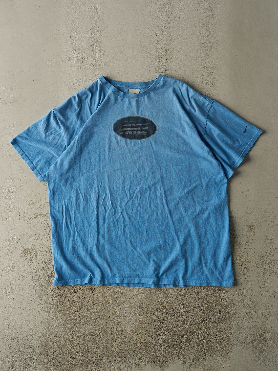 Vintage Y2K Blue Nike Logo Tee (XXL)