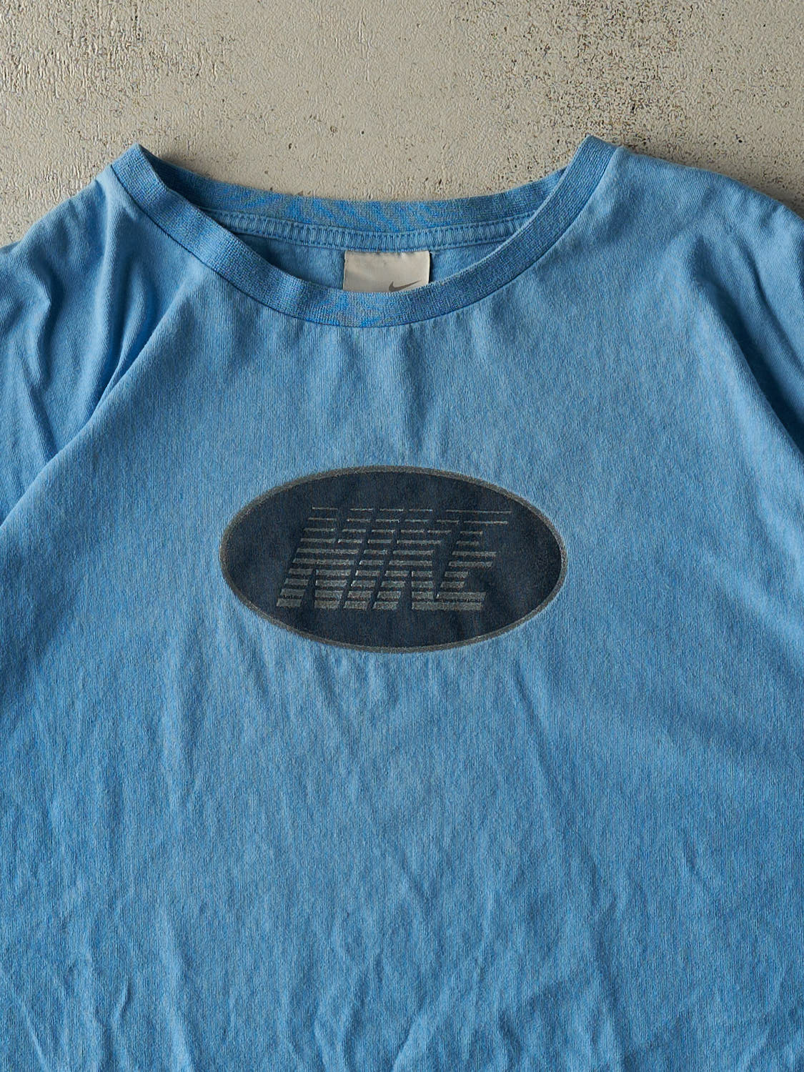 Vintage Y2K Blue Nike Logo Tee (XXL)