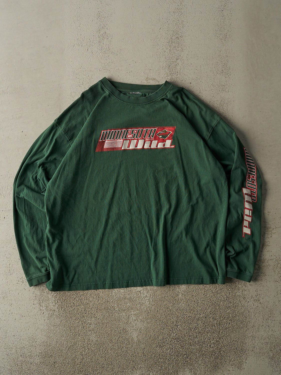 Vintage 90s Green Minnesota Wild Long Sleeve (XL/XXL)