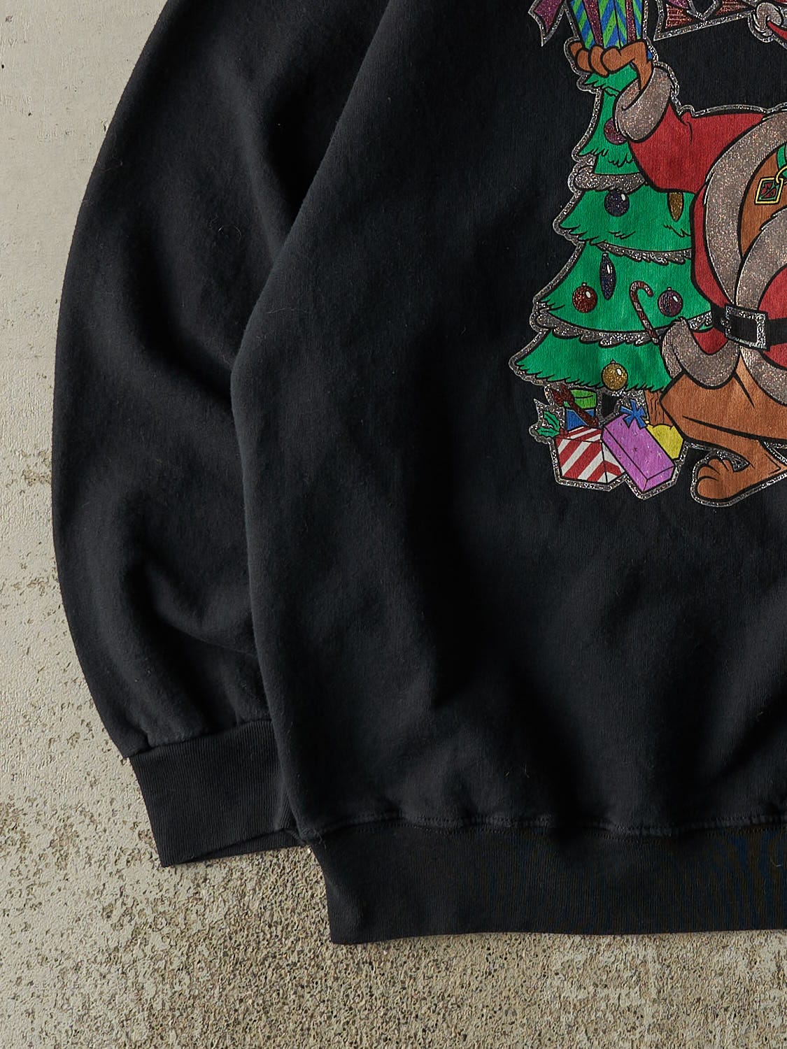 Vintage 90s Black Scooby Doo "Ho Ho Ho" Crewneck (M/L)