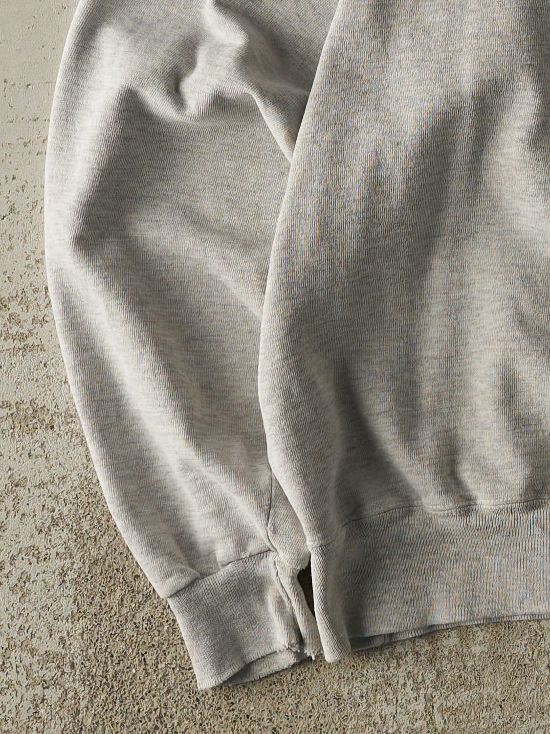 Vintage 90s Heather Grey Champion Embroidered Crewneck (M/L)