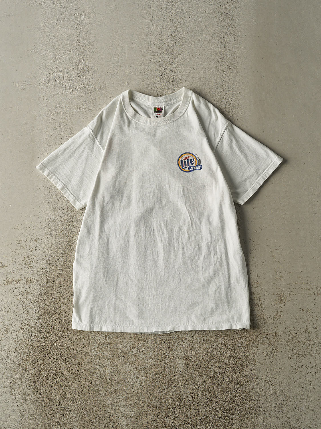 Vintage 01' White Miller Lite Racing Tee (M/L)