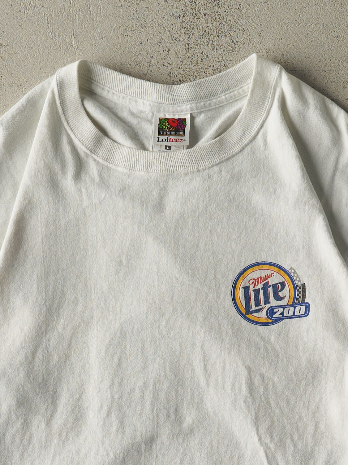Vintage 01' White Miller Lite Racing Tee (M/L)