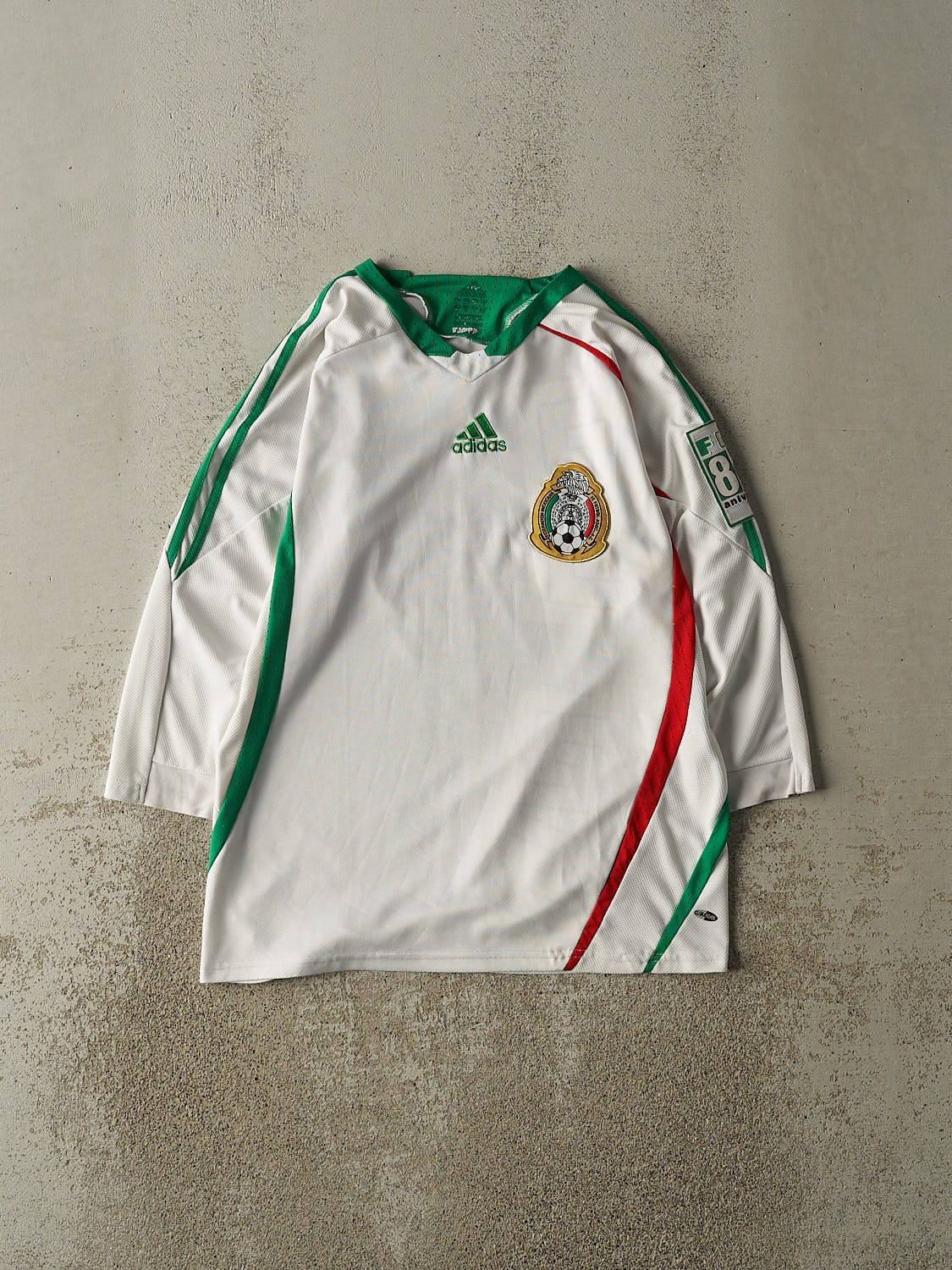 Vintage 07' White Adidas Mexico Soccer Jersey (M)