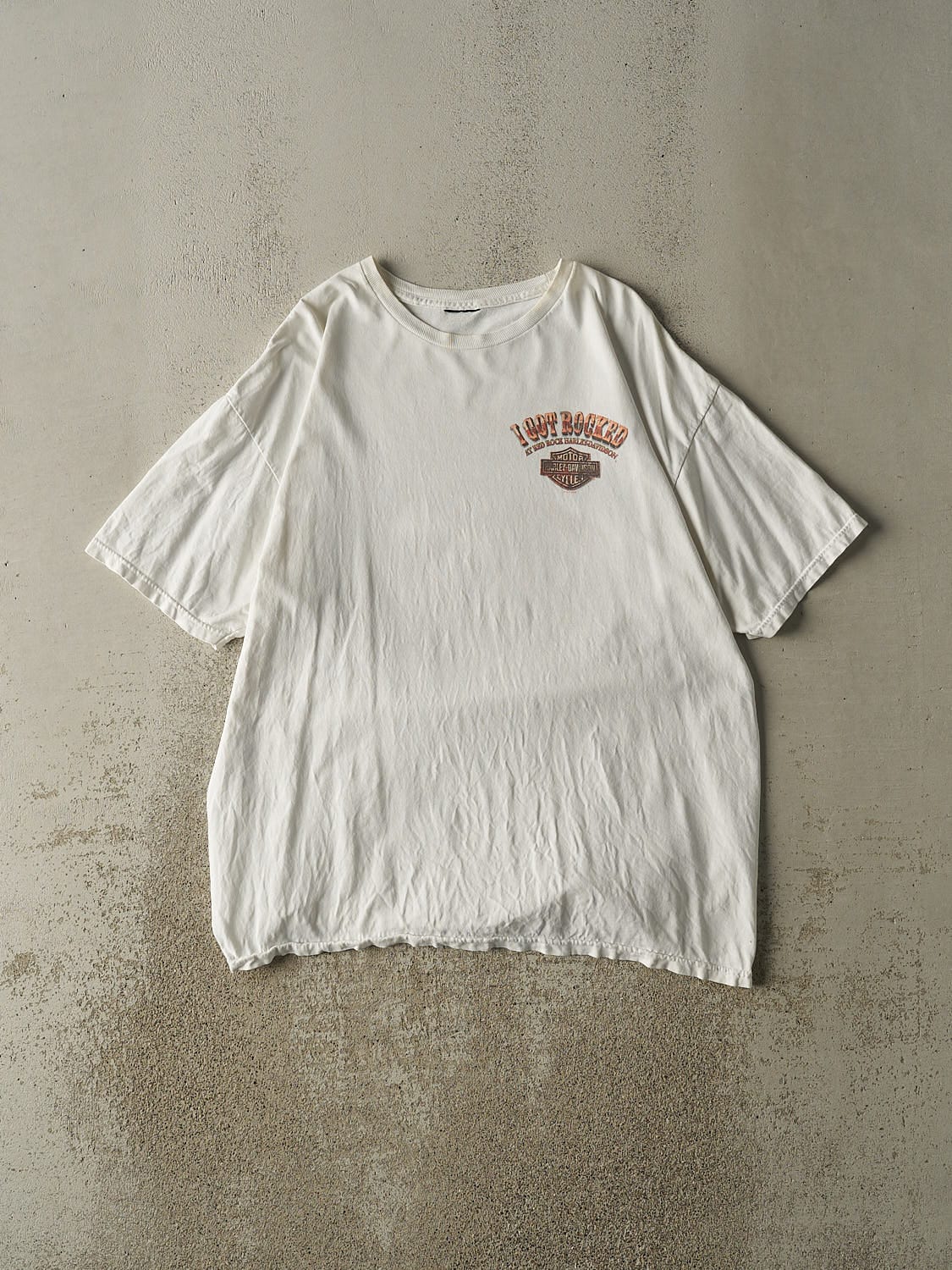 Vintage 09' White Harley Davidson Las Vegas NV Tee (XL)