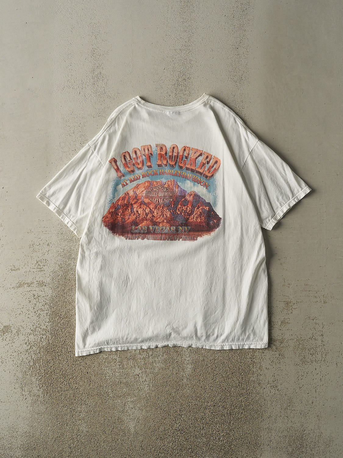 Vintage 09' White Harley Davidson Las Vegas NV Tee (XL)