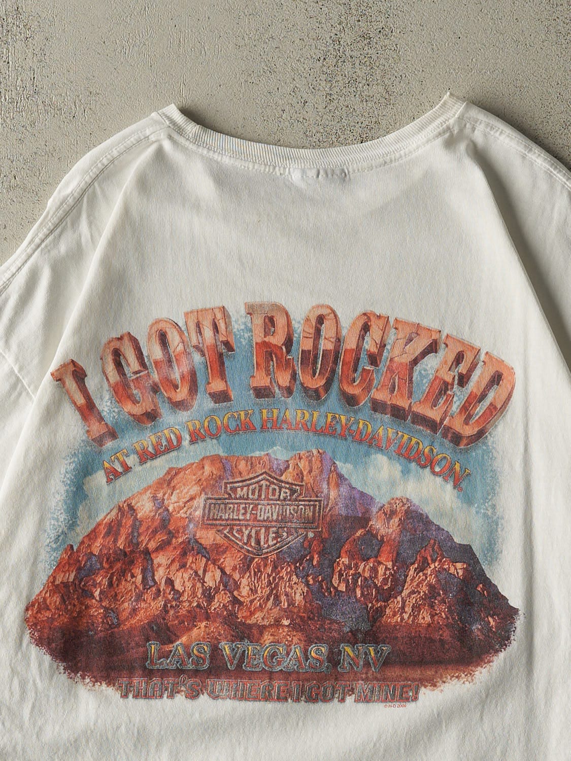 Vintage 09' White Harley Davidson Las Vegas NV Tee (XL)