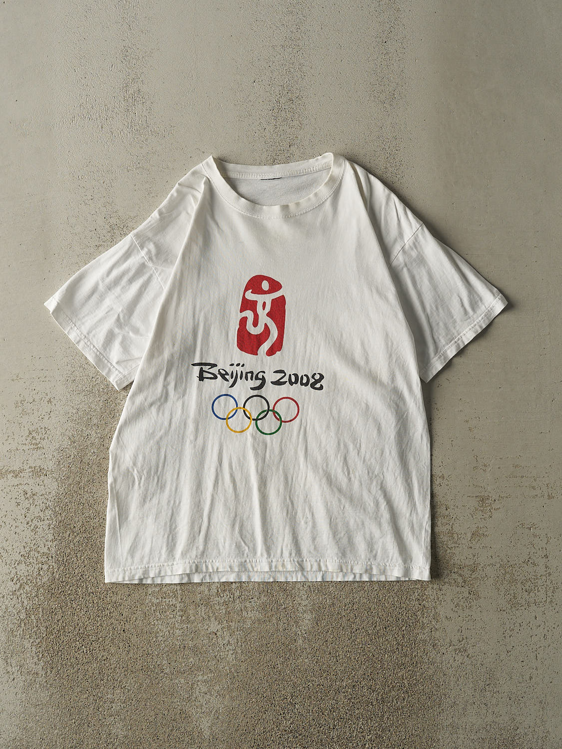Vintage 08' White Beijing Olympics Tee (L)
