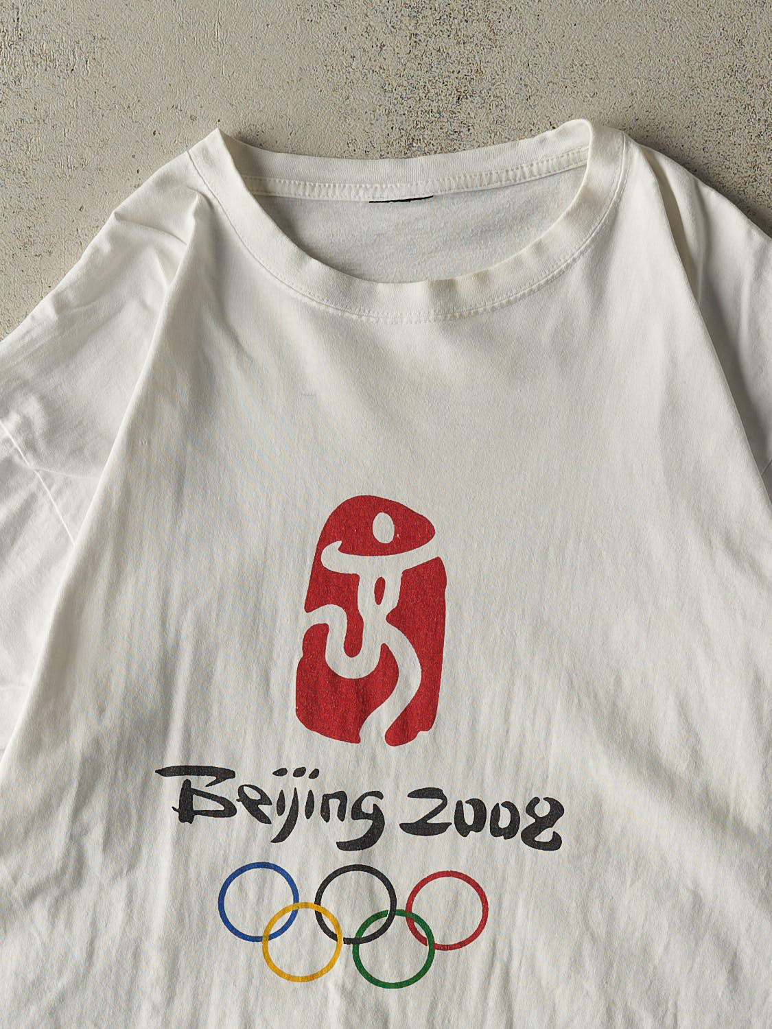 Vintage 08' White Beijing Olympics Tee (L)