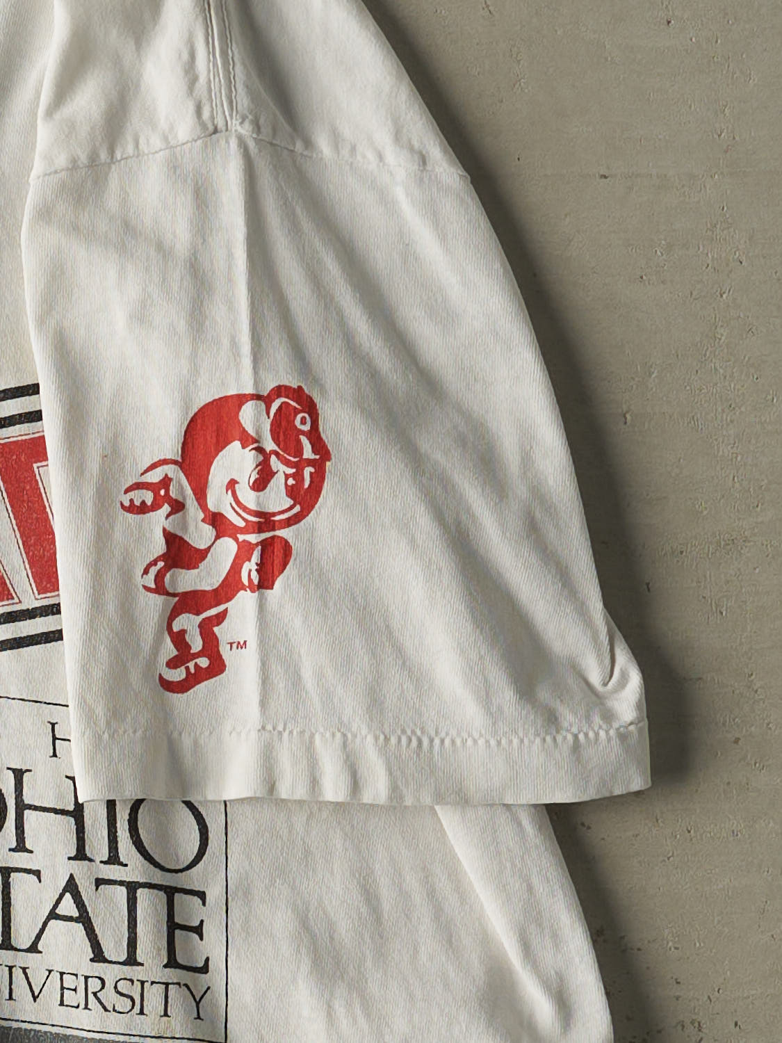 Vintage 90s White Ohio State Buckeyes Tee (L/XL)