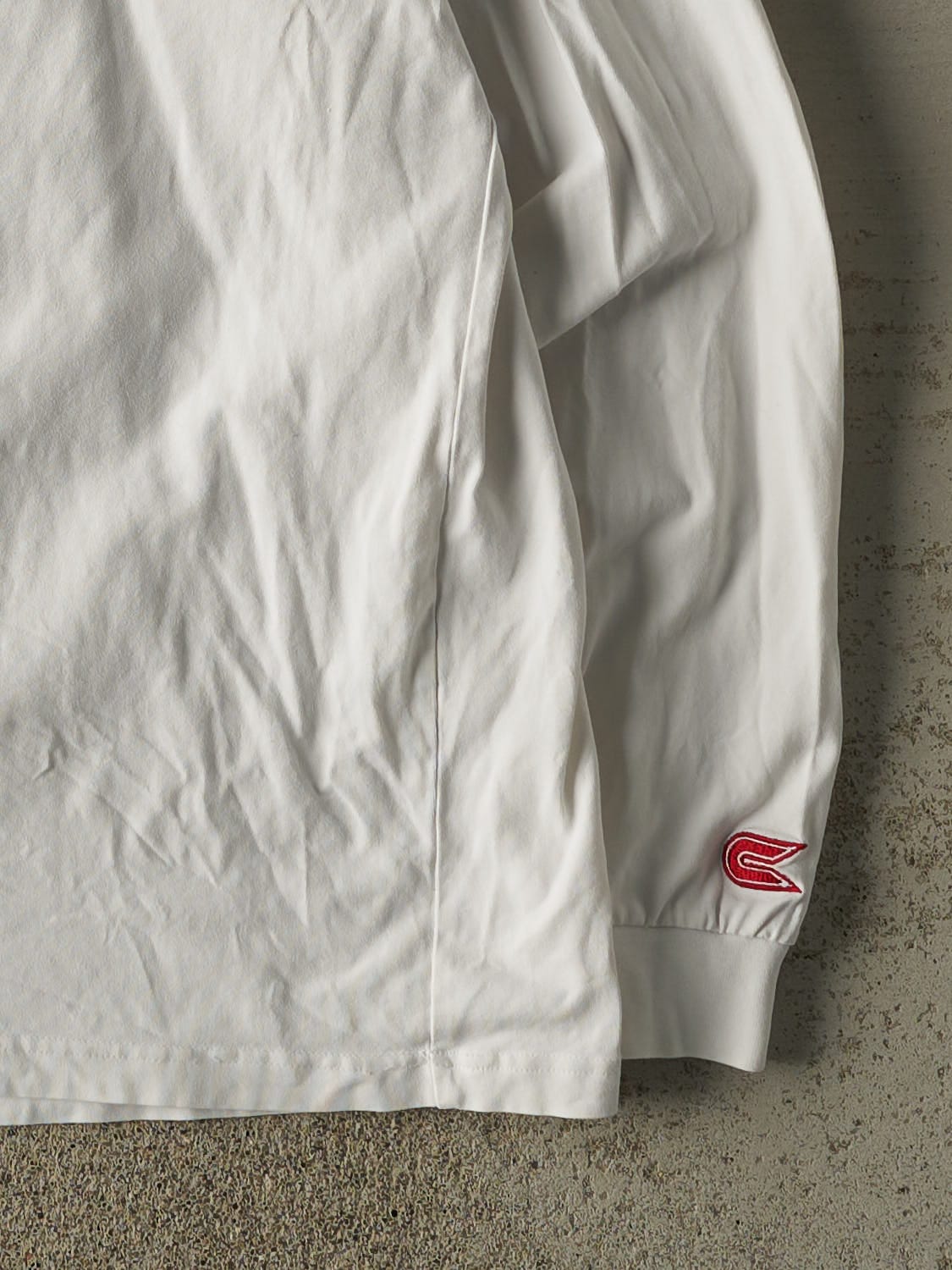 Vintage Y2K White Ohio State University Embroidered Mock Neck Long Sleeve (XL)