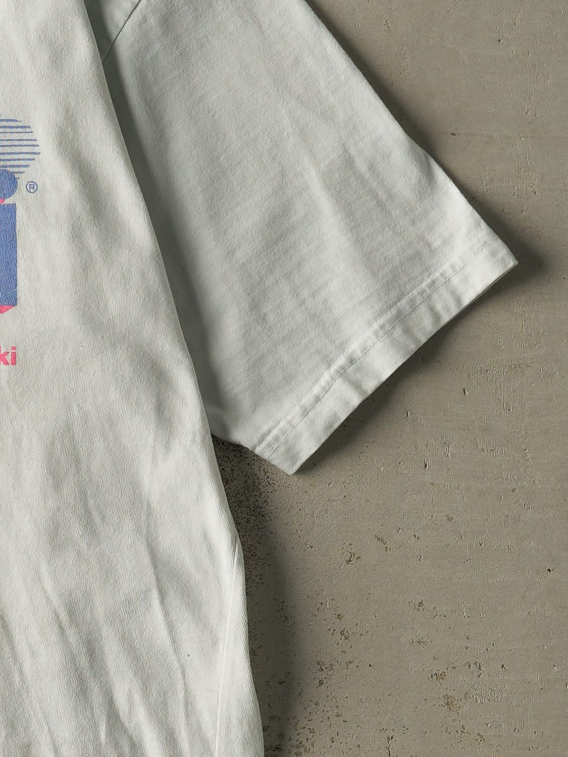 Vintage 80s White Kawasaki Jet Ski Tee (M/L)
