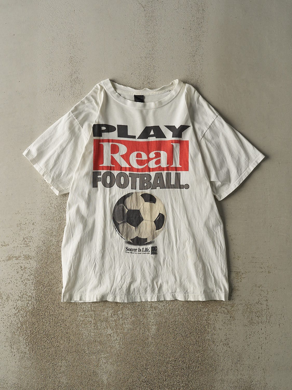 Vintage 94' White Soccer Slogan Tee (XL/XXL)