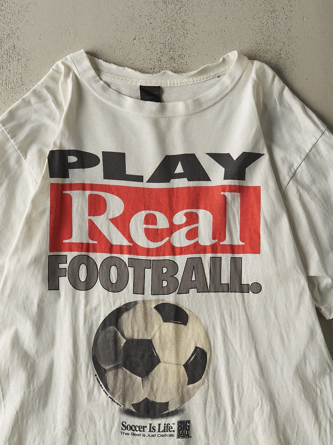 Vintage 94' White Soccer Slogan Tee (XL/XXL)
