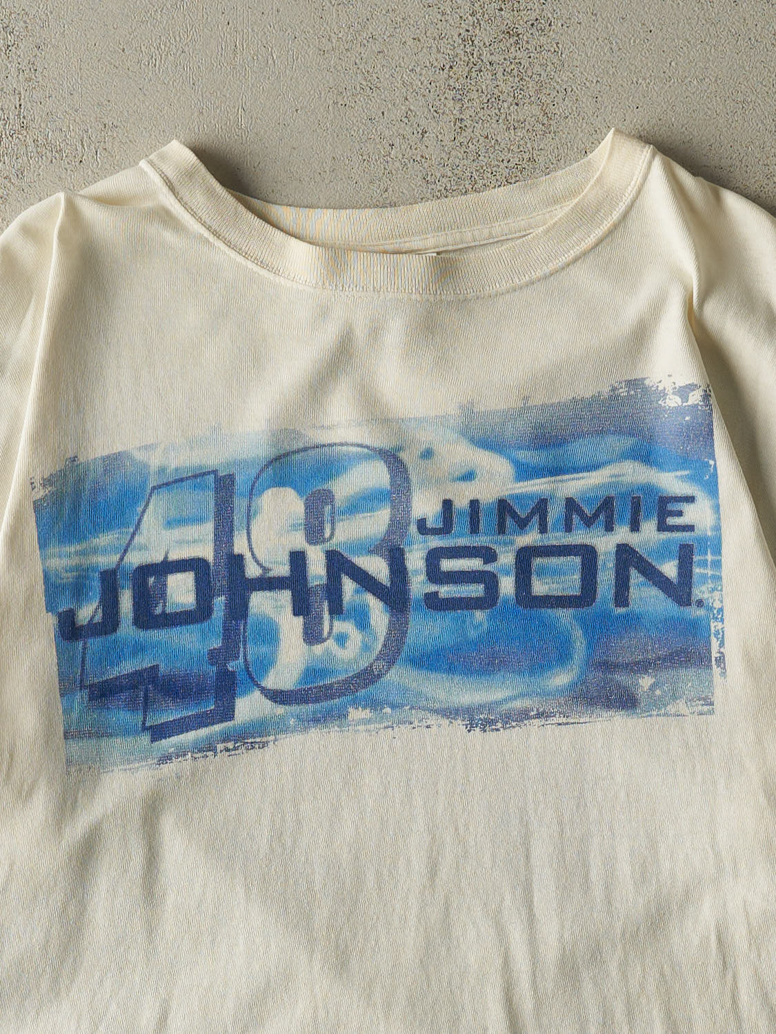 Vintage 10' White Jimmie Johnson Nascar Racing Tee (L/XL)