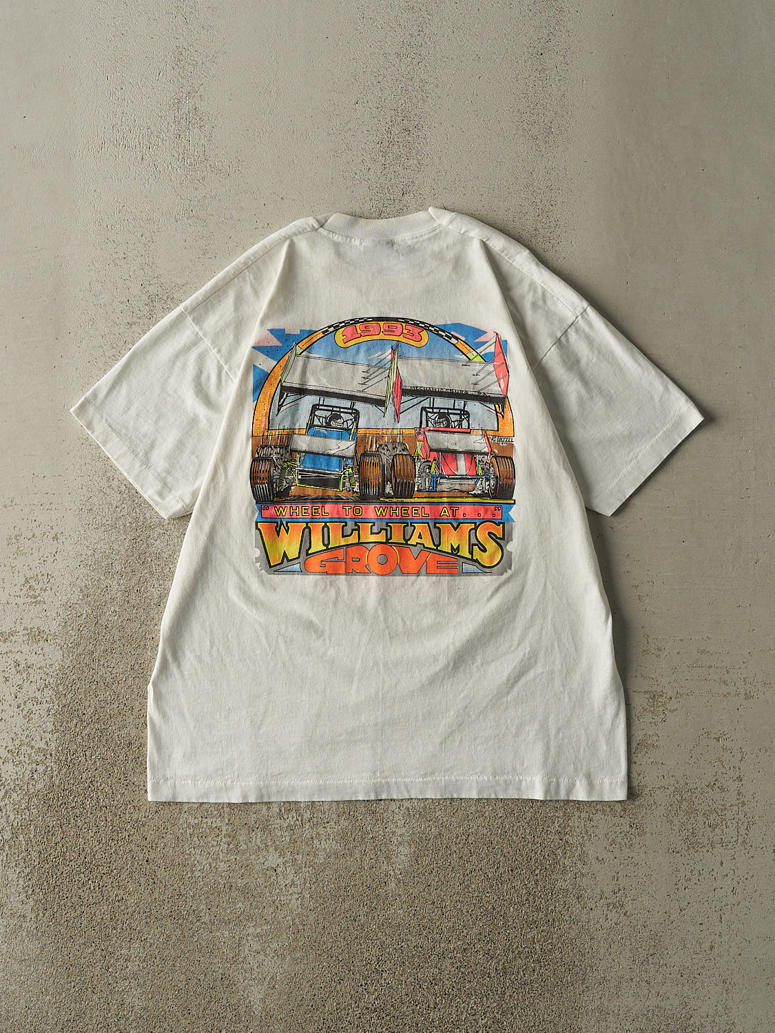 Vintage 93' White Williams Grove Single Stitch Racing Tee (L/XL)