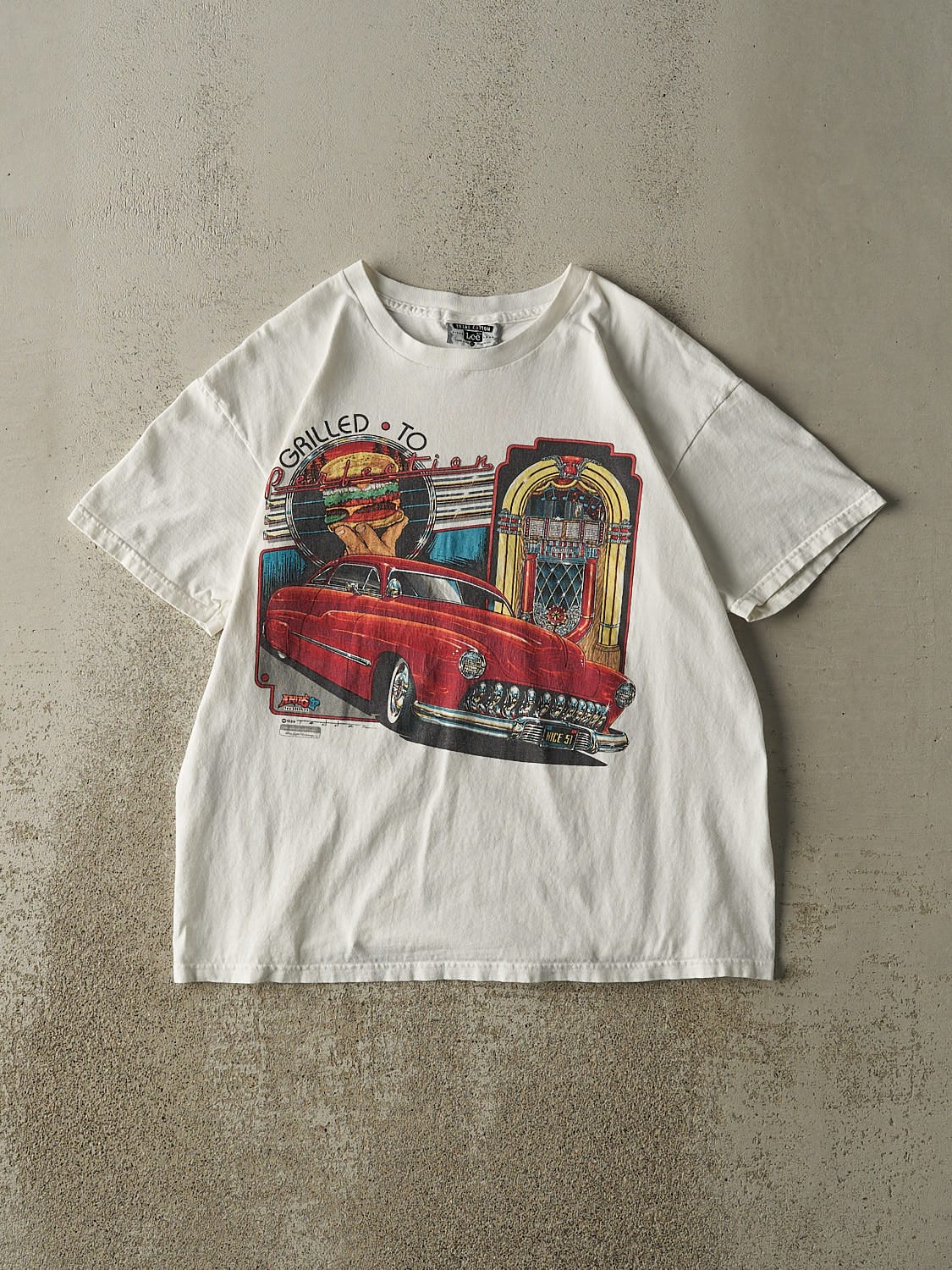 Vintage 90s White Ford Classic Car Tee (L)