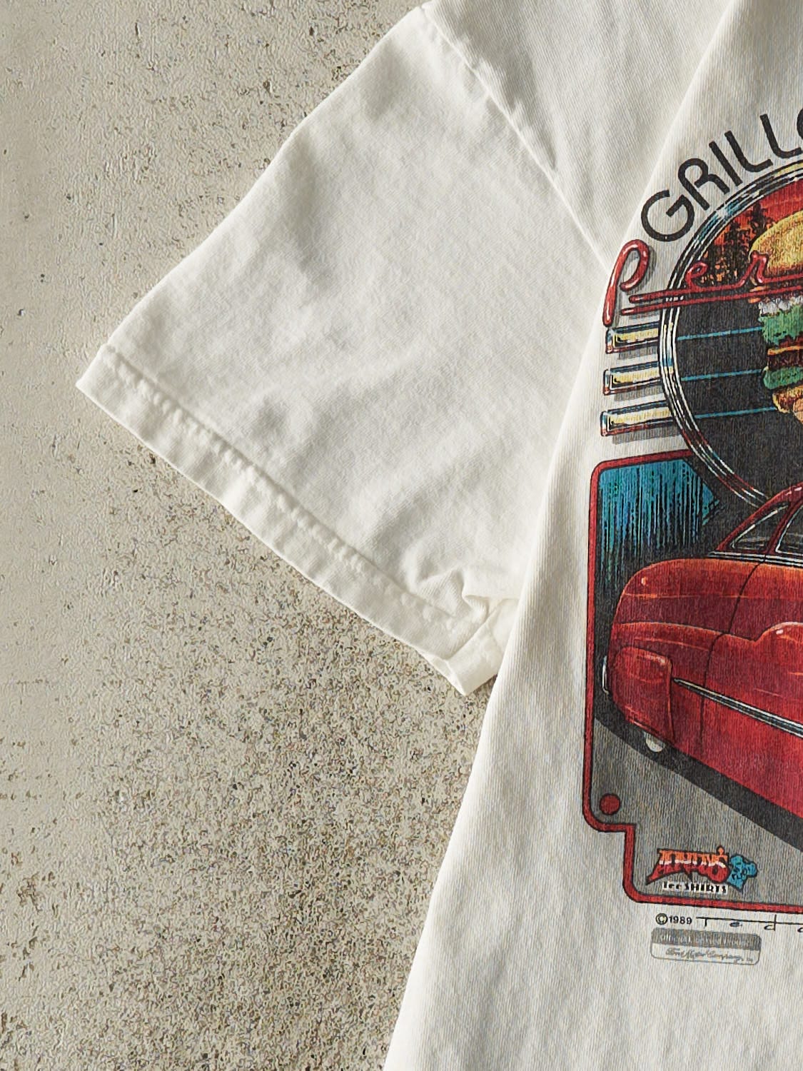Vintage 90s White Ford Classic Car Tee (L)