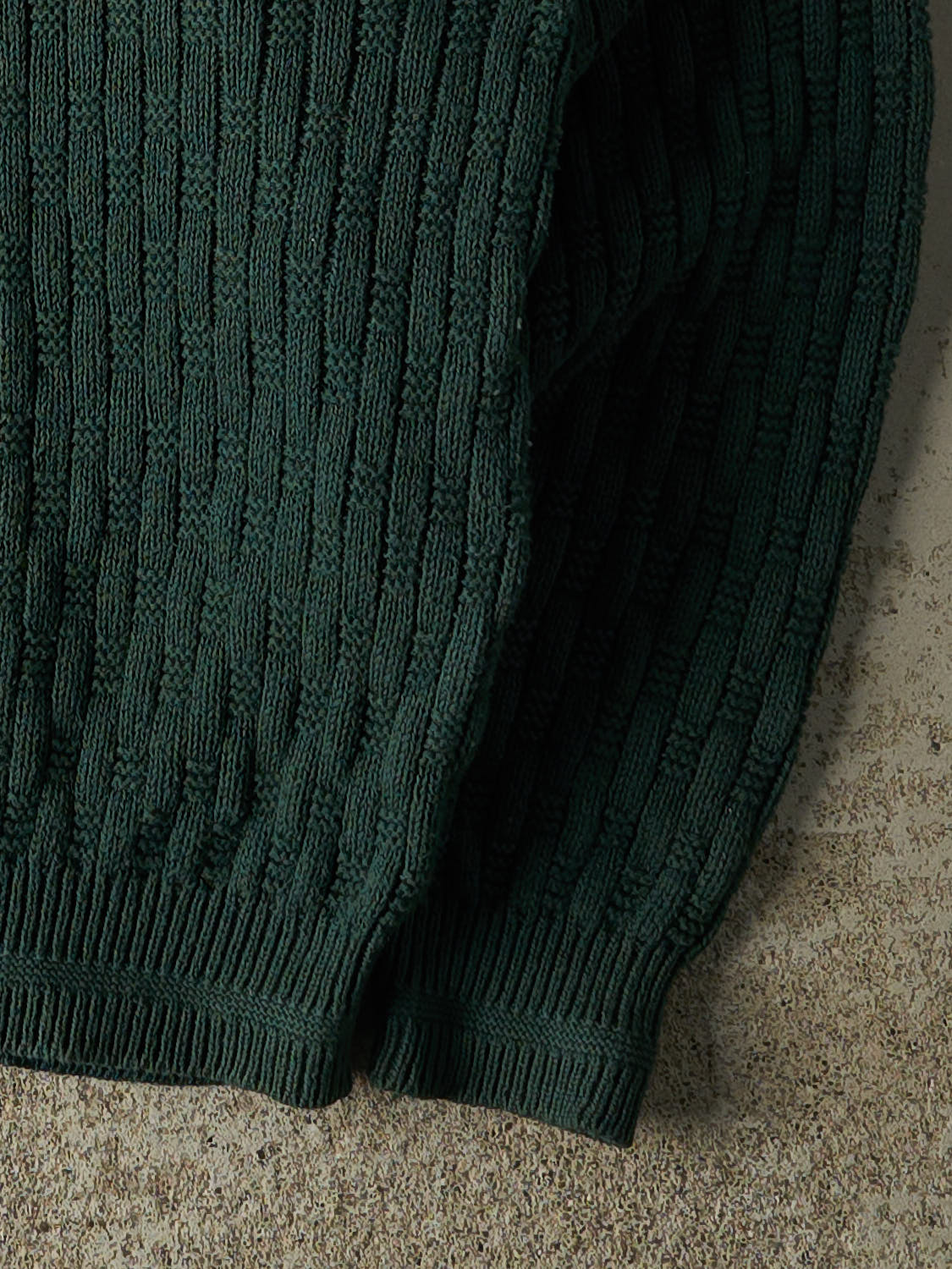 Vintage 90s Green Textured Knit (L/XL)