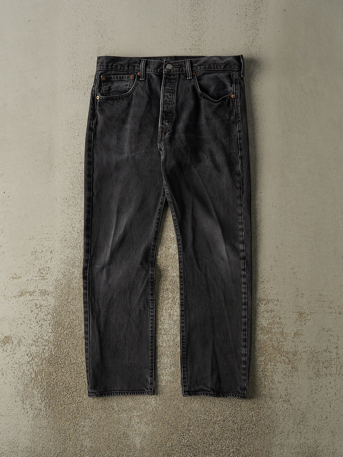 Vintage 90s Faded Black Levi's 501 Denim Pants (33x29)