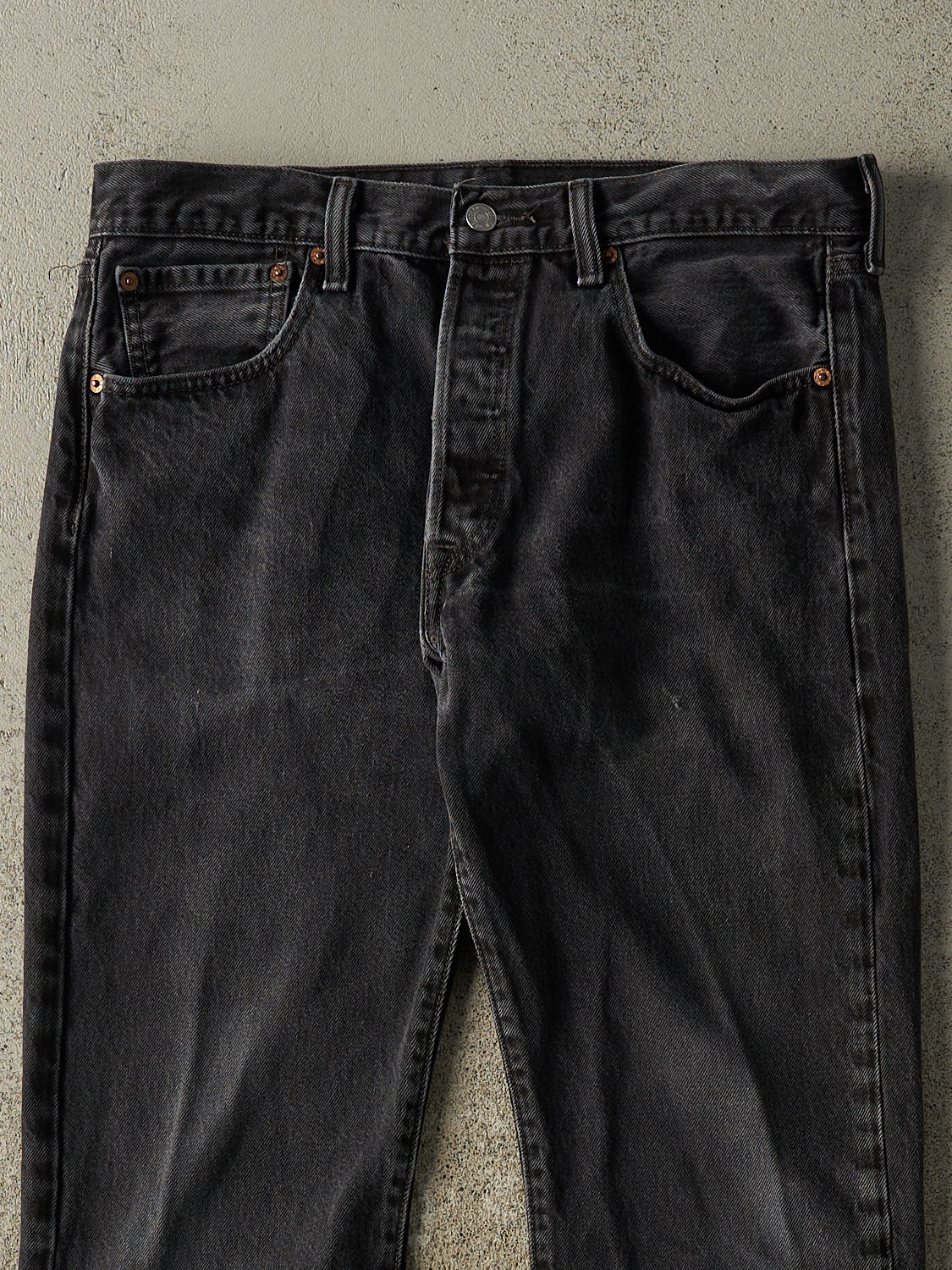 Vintage 90s Faded Black Levi's 501 Denim Pants (33x29)