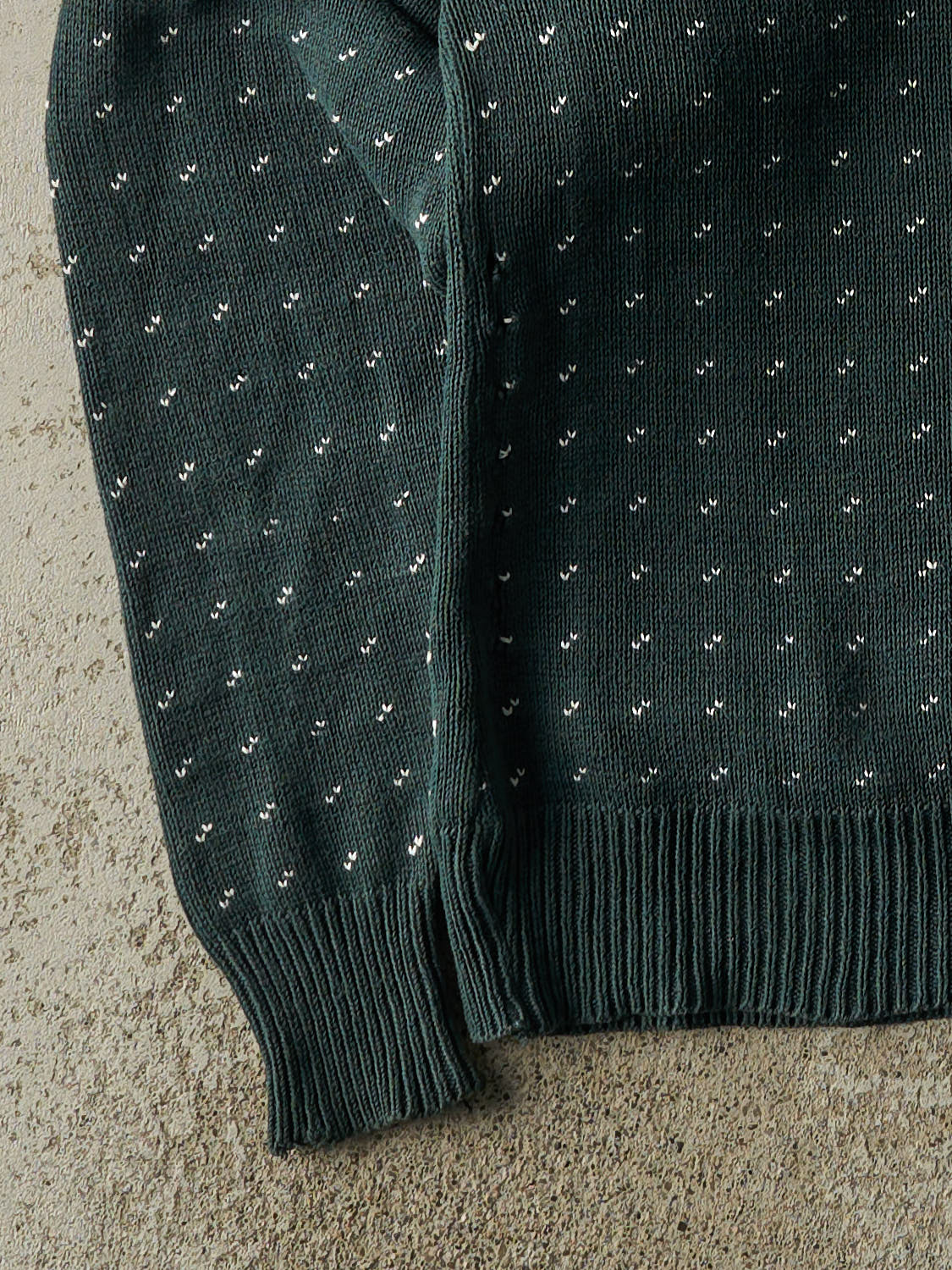 Vintage 80s Green Patterned Knit (L/XL)
