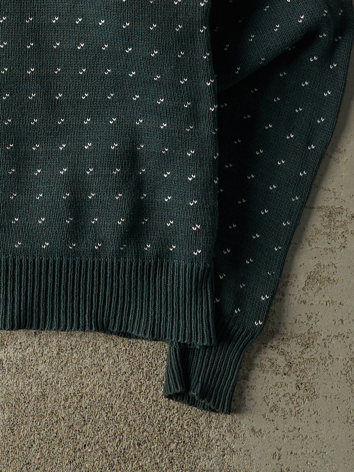 Vintage 80s Green Patterned Knit (L/XL)