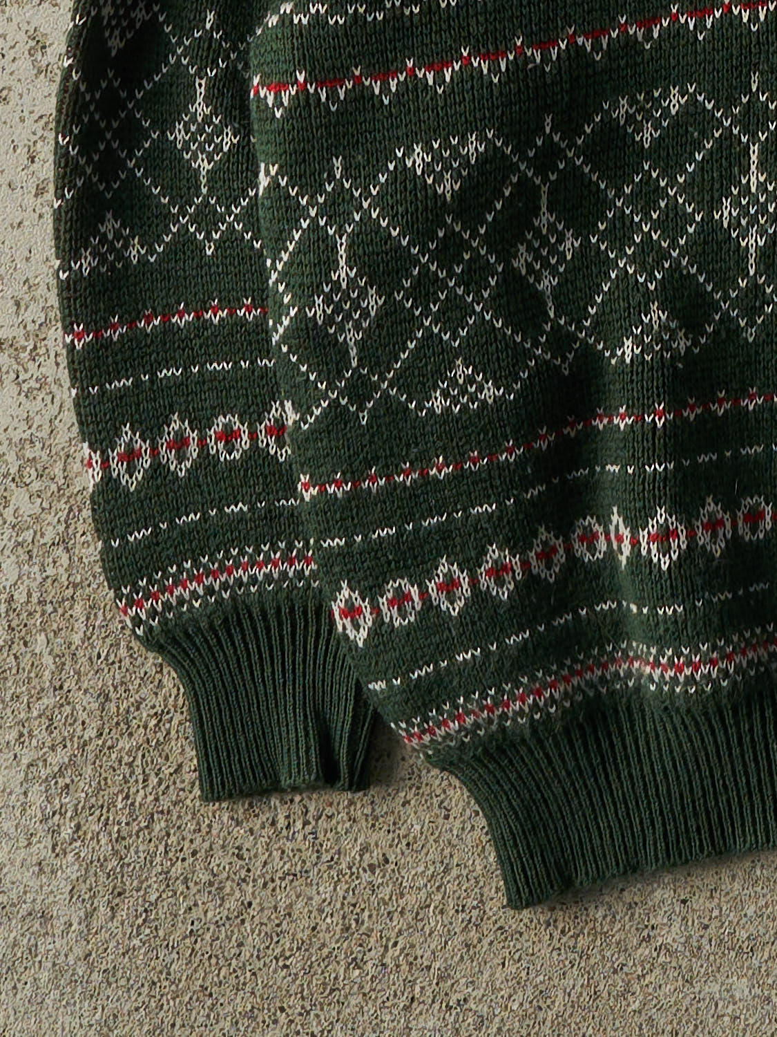 Vintage 90s Green Patterned Knit (S)