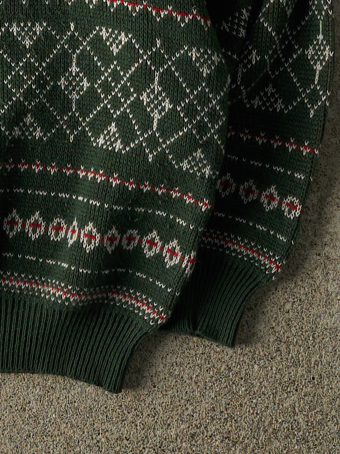 Vintage 90s Green Patterned Knit (S)