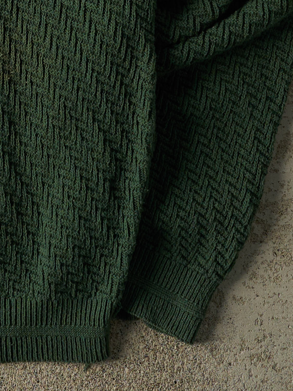 Vintage 90s Green Textured Knit Pullover (XL/XXL)