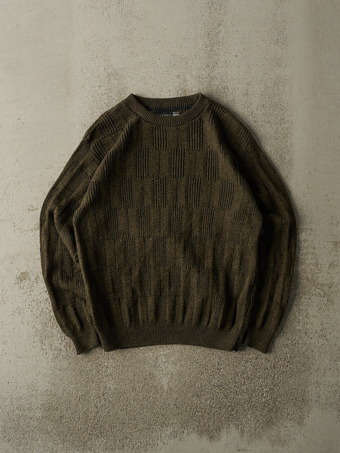 Vintage 90s Green Textured Patterned Knit (M/L)